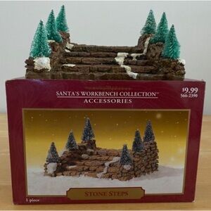 Vintage 2001 Santa's Workbench Collection Accessories Stone Steps #566-2390